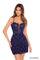 Cocktail Dresses Short A Line Fitted Cocktail Dress Black/Bright Royal
