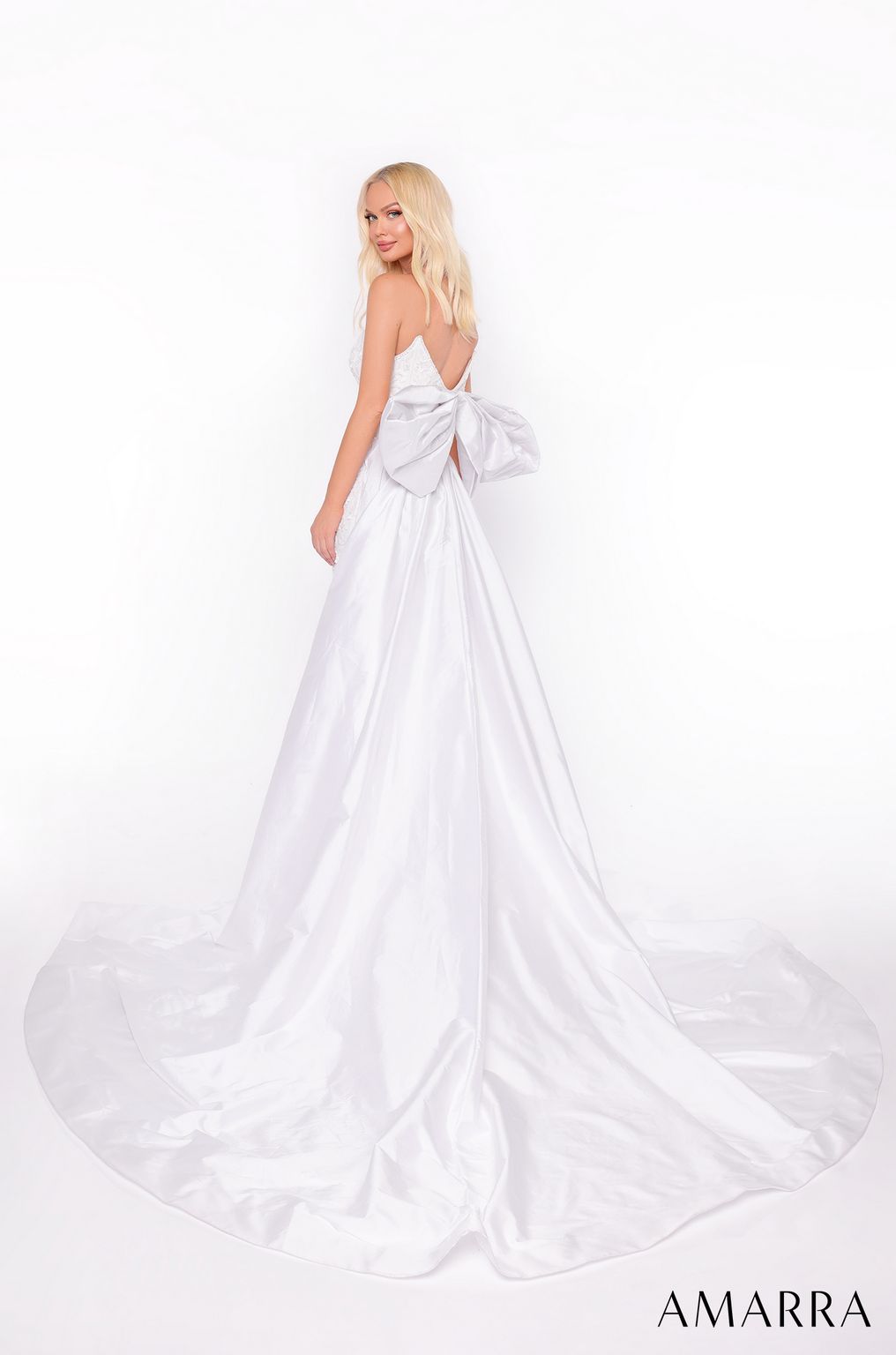 Amarra 88123 Long Fitted Formal Overskirt Prom Dress