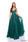 Prom Dresses Lace Glitter Long Prom Dress Emerald