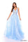 Prom Dresses Long Floral A Line Prom Dress Light Blue