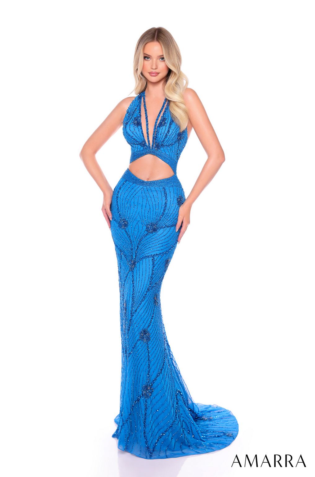 Prom Dresses Long Mermaid Beaded Prom Dress Peacock