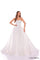 Prom Dresses Long Beaded A Line Tiered Prom Dress Ivory/Silver