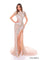 Prom Dresses Fitted Beaded Fringe Long Slit Prom Dress Ivory/Gold