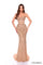 Prom Dresses Fitted Long Beaded Prom Dress Nude/Gold