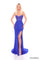 Prom Dresses Fitted Beaded Long Slit Prom Dress Bright Royal