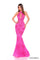 Prom Dresses Fitted Long Mermaid Prom Dress Neon Pink