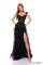 Prom Dresses Long A Line Floral Prom Dress Black