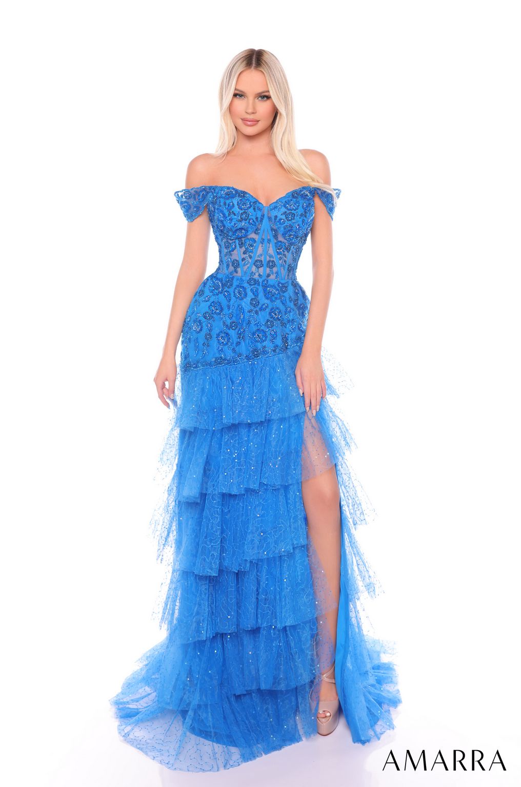 Prom Dresses Long A Line Floral Prom Dress Peacock