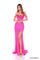 Prom Dresses Fitted Beaded Long Prom Dress Neon Pink