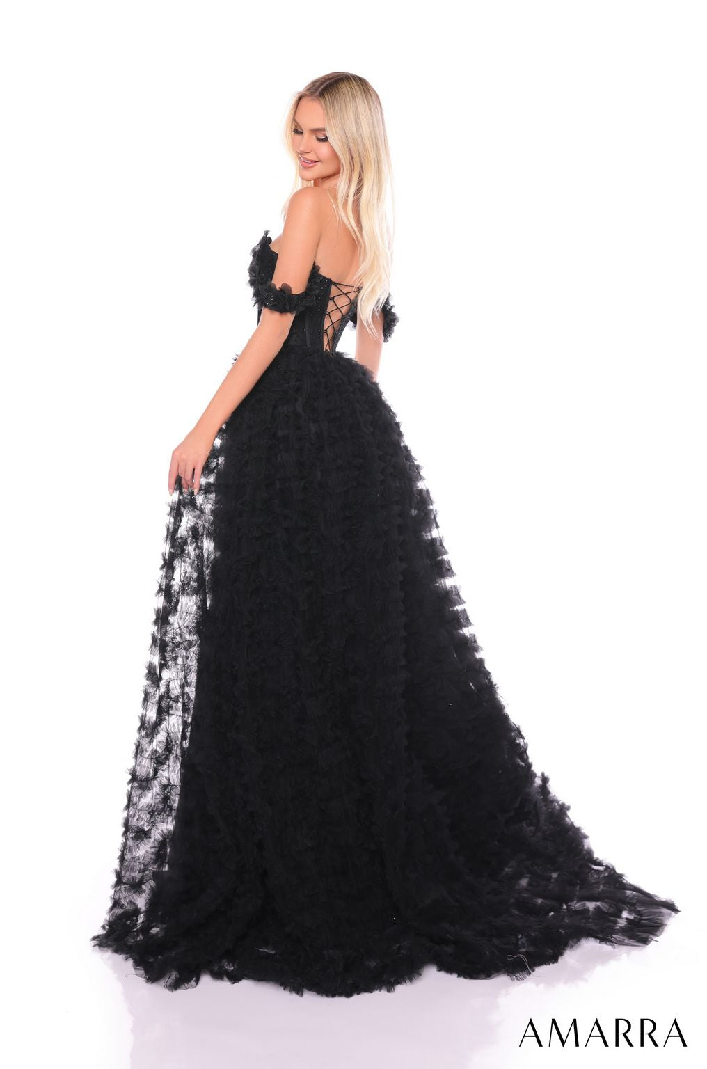 Prom Dresses Fitted Long Slit Prom Dress Black