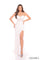 Prom Dresses Fitted Slit Long Formal Floral Sequin Prom Dress Ivory/Light Pink