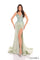 Prom Dresses Fitted Prom Long Sequin Applique Formal Dress Avocado