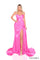 Prom Dresses Long Formal Fitted Slit Prom Dress Pink