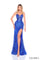 Prom Dresses Sequin Fitted Long Formal Slit Dress Royal Blue
