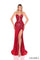 Prom Dresses Sequin Fitted Long Formal Slit Dress Red