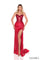 Prom Dresses Fitted Prom Long Beaded Metallic Formal Dress Metallic Red