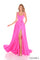 Prom Dresses A Line Long Floral Formal Porm Dress Fuchsia