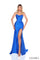 Prom Dresses Beaded Fitted Long Formal Slit Prom Dress Royal Blue