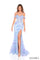 Prom Dresses Prom Fitted Long 3D Floral Applique Formal Dress Light Blue/Lilac