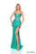 Prom Dresses Long Fitted Slit Formal Beaded Prom Dress Green