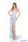 Prom Dresses Beaded Long Formal Fitted Slit Prom Dress Light Blue/Multi