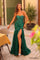 Prom Dresses Long Mermaid Formal Sequin Prom Glitter Dress Emerald