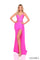 Prom Dresses Beaded Slit Long Formal Overskirt Ptrom Dress Fuchsia