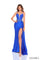 Prom Dresses Beaded Slit Long Formal Overskirt Ptrom Dress Royal Blue