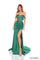 Prom Dresses Long Fitted Slit Formal Glitter Prom Dress Emerald