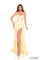 Prom Dresses Long 3D Floral Prom Fitted Formal Dress Light Yellow
