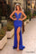 Prom Dresses Long Mermaid Fit Formal Slit Prom Dress Royal Blue
