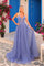 Prom Dresses A Line Long Formal Glitter Applique Prom Dress Slate Blue