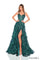 Prom Dresses Prom Glitter Long A Line Formal Tiered Dress Emerald