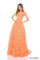 Prom Dresses Prom Glitter A Line Long Tiered Formal Dress Orange