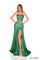 Prom Dresses Prom Metallic Fitted Long Formal Slit Dress Green/Multi