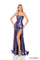 Prom Dresses Prom Metallic Fitted Long Formal Slit Dress Purple/Multi
