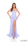 Prom Dresses Fitted Slit Long Formal Floral Prom Dress Periwinkle