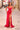 Prom Dresses Fitted Slit Long Formal Floral Prom Dress Red