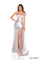 Prom Dresses Fitted Corset Long Formal Overskirt Prom Dress Silver