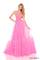 Prom Dresses Beaded Long Ballgown A Line Prom Dress Hot Pink