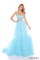 Prom Dresses Beaded Long Ballgown A Line Prom Dress Light Blue