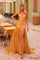 Prom Dresses Prom Long Metallic Mermaid Slit Formal Dress Gold