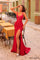 PromDresses Glitter Mermaid Fit Long Formal Corset Prom Dress Red
