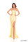 Prom Dresses Long Slit Fitted Formal Prom Dress Yellow