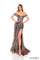 Prom Dresses Fitted Sequin Long Formal Prom Dress Black/Gold
