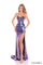 Prom Dresses Ruched Long Formal Fitted Prom Metallic Dress Purple