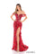 Prom Dresses Prom Long Fitted Floral Applique Formal Sequin Dress Wine