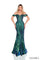 Prom Dresses Long Fitted Metallic Sequin Formal Prom Mermaid Dress Emerald