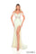 Prom Dresses Long Prom Fitted Slit Formal Sequin Dress Light Yellow