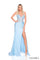 Prom Dresses Prom Long Fitted Formal Beaded Dress  Light Blue